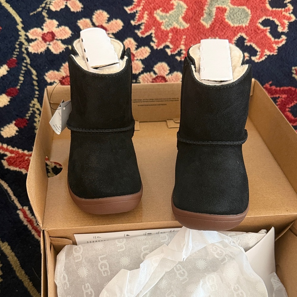 UGG Black and Brown Suede Boots